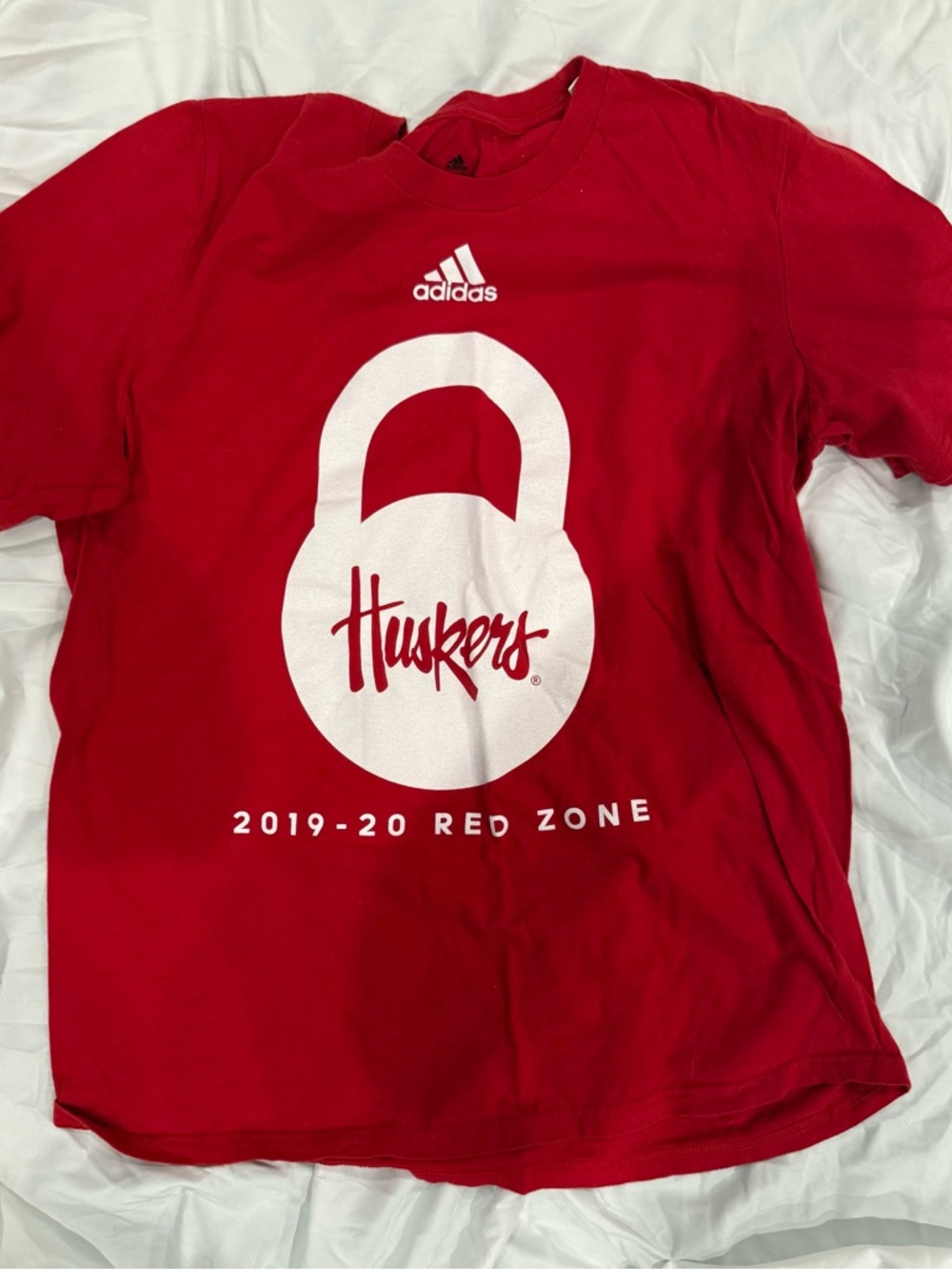 adidas Red Amplifier Tee with Subtle Logo
